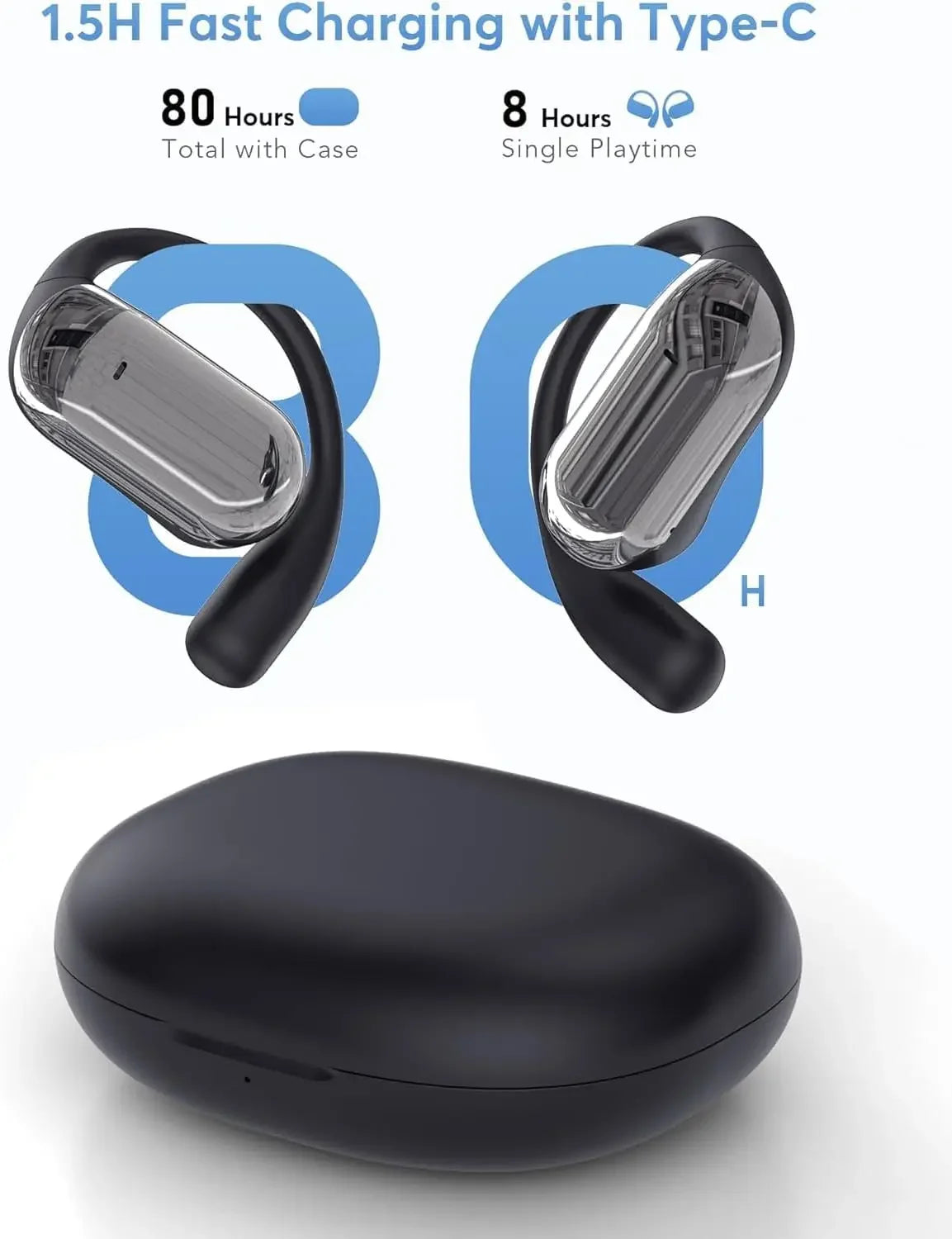 UYUXO AI Language Translation Earbuds Real Time OWS Headphones Translator 144 Languages & Accents for Business Travel Learning