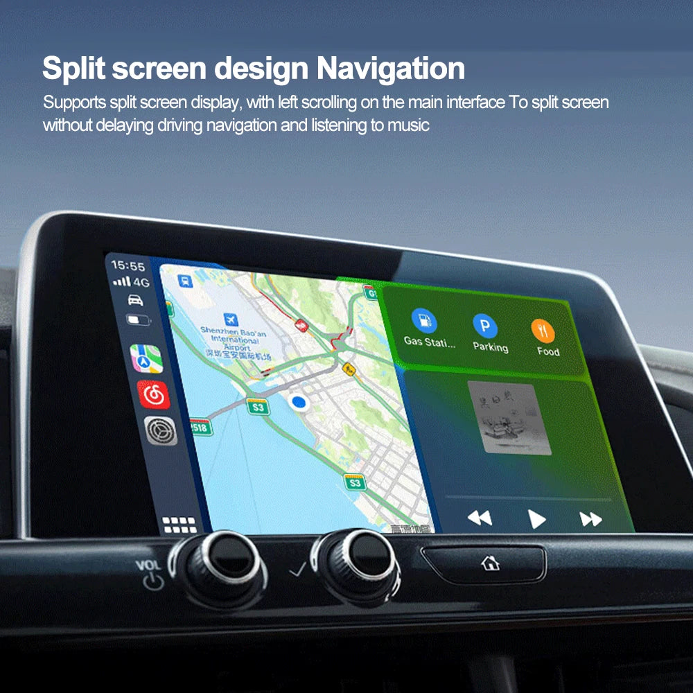 2In1 Wireless Carplay Android Adapter Wireless Adapter 5Ghz Wifi Type-C/Usb Plug & Play Carplay Wireless Adapter Auto Connect