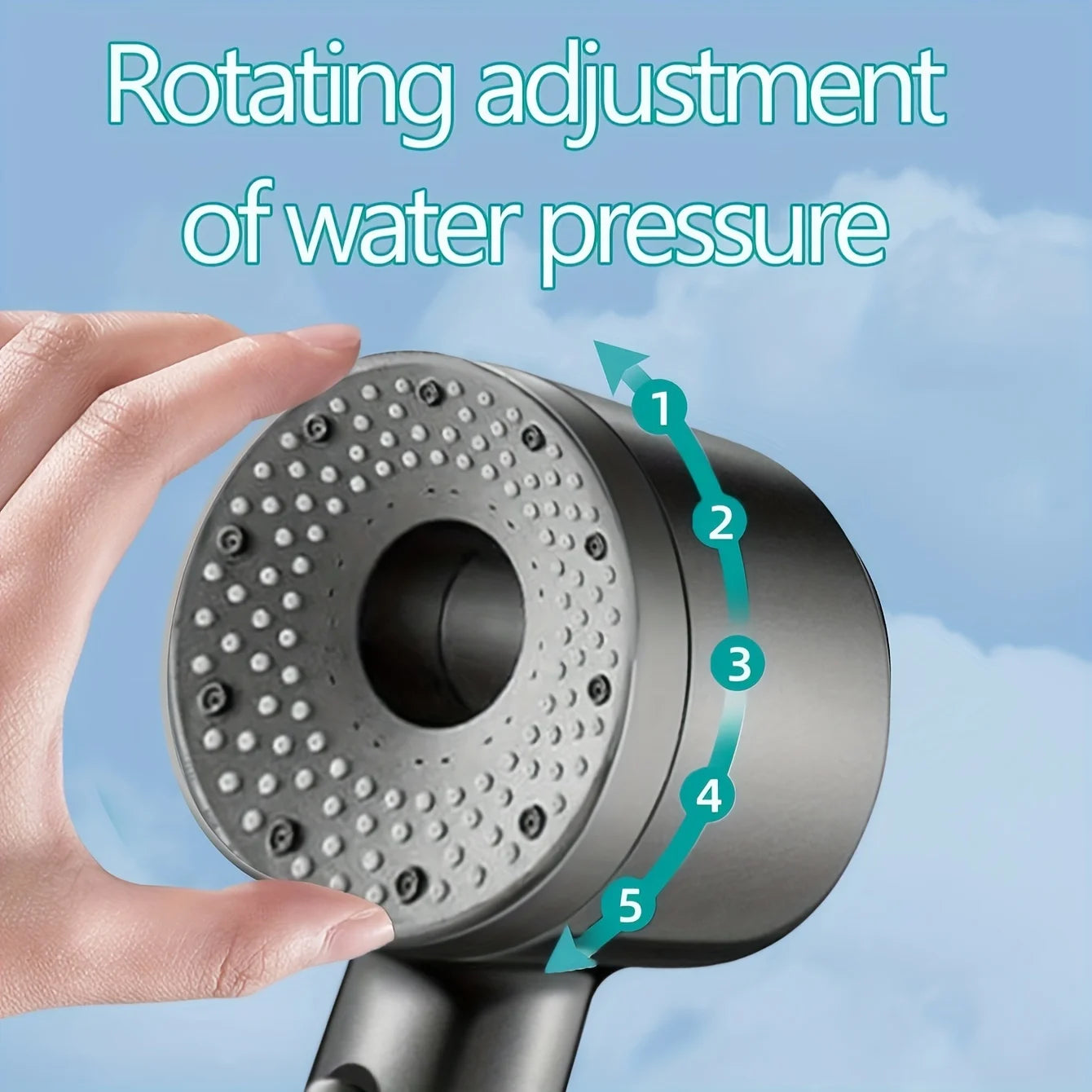 5 Mode Adjustable Shower Head Large Flow Filter Showerhead High Pressure Water Saving Mixer Shower Nozzle Bathroom Accessories