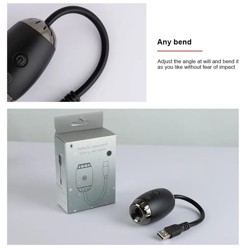 USB LED Starry Atmosphere Projector for Car Interior Lighting - Romantic Saturn Galaxy Decoration for Night Parties