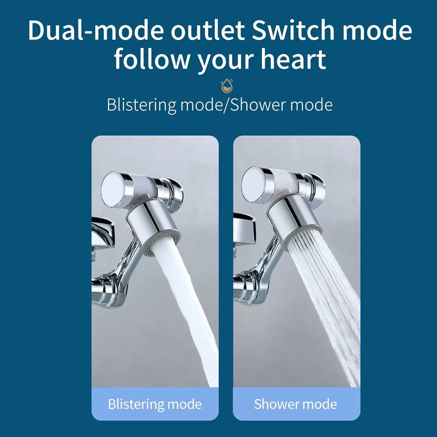 VIP Link Universal 1080° Rotation Faucet Extender with Filter Tap Aerator 2 Modes Splash Filter Faucet Extender