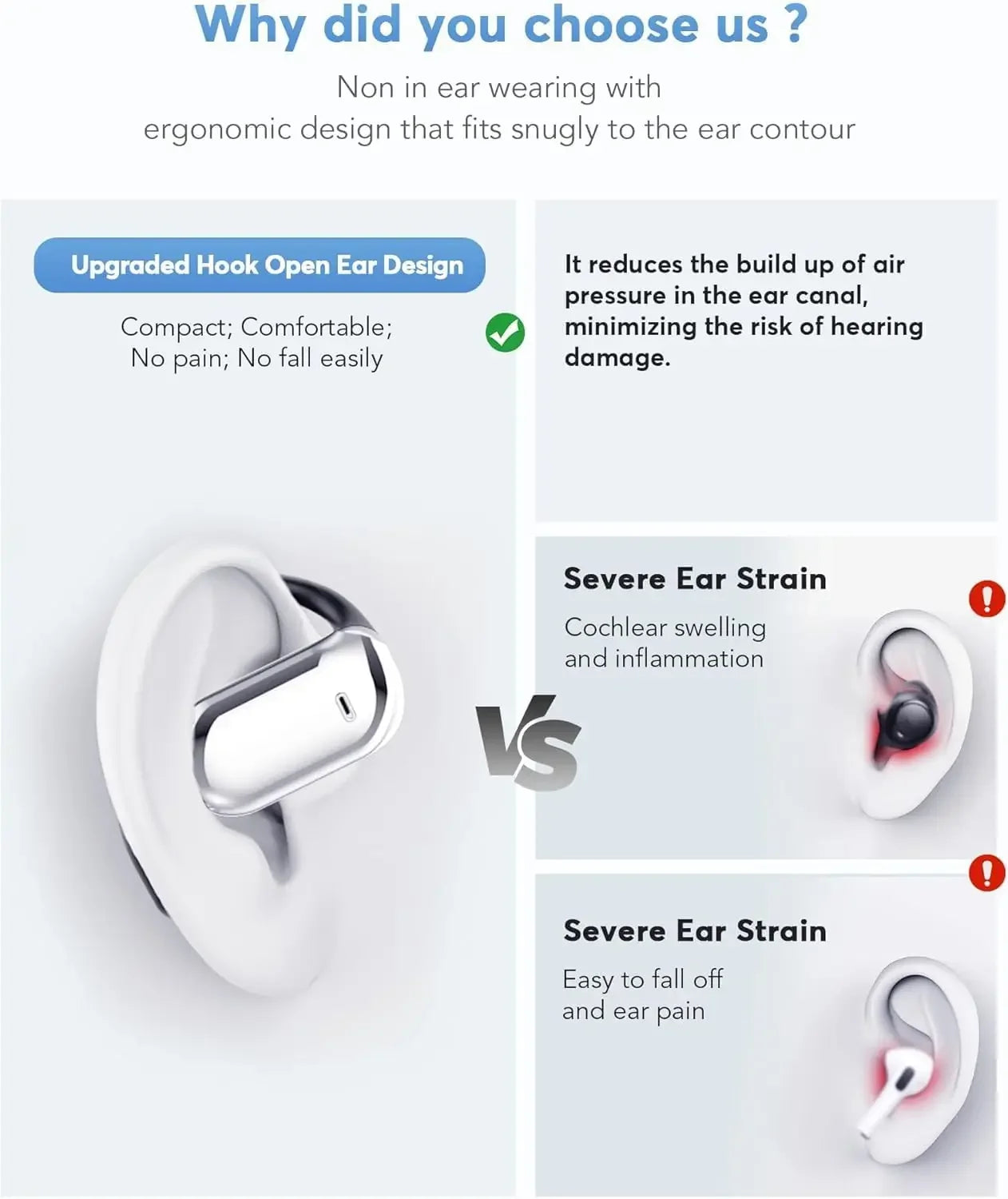 UYUXO AI Language Translation Earbuds Real Time OWS Headphones Translator 144 Languages & Accents for Business Travel Learning