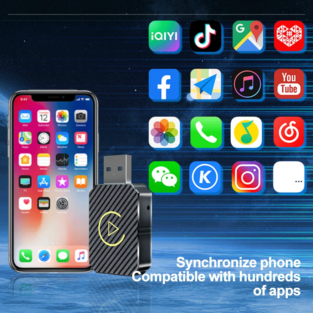 2In1 Wireless Carplay Android Adapter Wireless Adapter 5Ghz Wifi Type-C/Usb Plug & Play Carplay Wireless Adapter Auto Connect