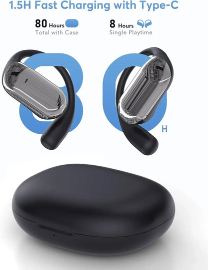 UYUXO AI Language Translation Earbuds Real Time OWS Headphones Translator 144 Languages & Accents for Business Travel Learning