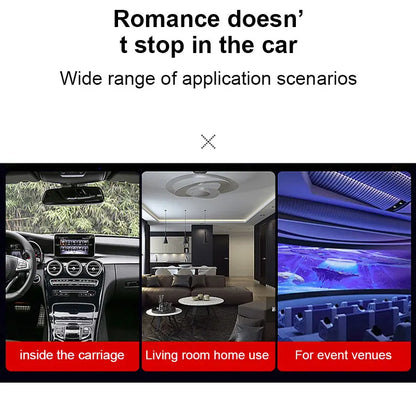 USB LED Starry Atmosphere Projector for Car Interior Lighting - Romantic Saturn Galaxy Decoration for Night Parties
