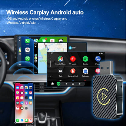 2In1 Wireless Carplay Android Adapter Wireless Adapter 5Ghz Wifi Type-C/Usb Plug & Play Carplay Wireless Adapter Auto Connect